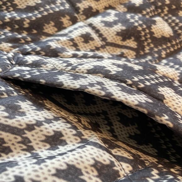 Coldwater Creek Fair Isle Quilted Zip Vest Women's Size 1X Gray Full Zip Jacket - Picture 3 of 7